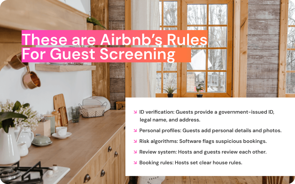 Airbnb's Rules for Guest Screening This is an image of a list on Airbnb's rules for guest screening